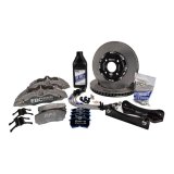 EBC Racing 12-17 Ford Fiesta ST MK7 1.6L Turbo Anodized Apollo-4 Calipers 300mm Rotors Front BBK thumbnail 1
