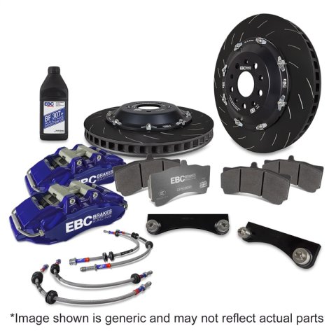 EBC Racing 08-21 Nissan 370Z Blue Apollo-6 Calipers 355mm Rotors Front Big Brake Kit