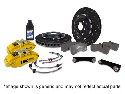 EBC Racing 2023+ Nissan 400Z Yellow Apollo-6 Calipers 380mm Rotors Front Big Brake Kit