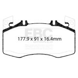 EBC 2020+ Mercedes-Benz CLA45 AMG 2.0T (C118) Redstuff Front Brake Pads thumbnail 2