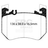 EBC 2021+ Mercedes-Benz S580 Maybach (W223) 4.0TT Yellowstuff Front Brake Pads thumbnail 1