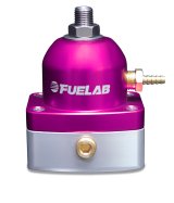 Fuelab 525 EFI Adjustable FPR In-Line Large Seat 25-90 PSI (1) -6AN In (1) -6AN Return - Purple thumbnail 2