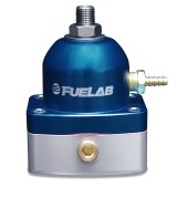 Fuelab 545 EFI Adjustable Mini FPR In-Line 90-125 PSI (1) -6AN In (1) -6AN Return - Blue thumbnail 2