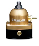 Fuelab 545 TBI Adjustable Mini FPR In-Line 10-25 PSI (1) -6AN In (1) -6AN Return - Gold thumbnail 2