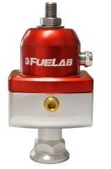 Fuelab 575 Carb Adjustable Mini FPR Blocking 10-25 PSI (1) -6AN In (2) -6AN Out - Red thumbnail 2