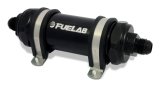 Fuelab 828 In-Line Fuel Filter Long -10AN In/Out 6 Micron Fiberglass - Black thumbnail 1