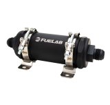 Fuelab PRO Series In-Line Fuel Filter (10gpm) -10AN In/-10AN Out 100 Micron Stainless - Matte Black thumbnail 2