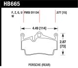 Hawk 2012-2015 Porsche Boxster DTC-60 Race Rear Brake Pads thumbnail 1