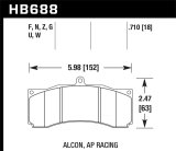 Hawk AP Racing/Alcon HPS 5.0 Brake Pads thumbnail 6