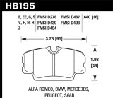 Hawk 87-91 BMW 325i DTC-70 Front Race Brake Pads thumbnail 4