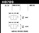 Hawk 15-17 Audi A3/A3 Quattro HPS 5.0 Rear Brake Pads thumbnail 3