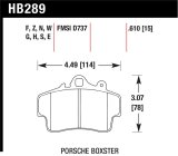 Hawk 97-08 Porsche Boxster DTC-60 Compound Front Brake Pads thumbnail 1