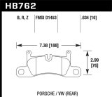 Hawk 11-17 Porsche Cayenne / 11-16 VW Touareg Performance Ceramic Street Rear Brake Pads thumbnail 2