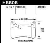 Hawk 10-15 Mercedes-Benz E63 AMG / 14-16 Mercedes-Benz E63 AMG S Ceramic Street Rear Brake Pads thumbnail 4