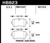 Hawk 13-17 Audi S6/S7/S8 / 12-17 Audi A6 Quattro/A7 Quattro Performance Ceramic Rear Brake Pads thumbnail 6