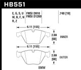 Hawk 09-13 BMW M3 DTC-60 Race Front Brake Pads thumbnail 4