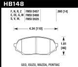 Hawk 90-93 Mazda Miata (NA) HT-10 Race Front Brake Pads thumbnail 9