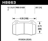 Hawk 10 Hyundai Genesis Coupe (Track w/ Brembo Breaks) HPS Street 14mm Rear Brake Pads thumbnail 8