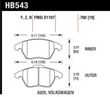Hawk Audi A3 Quattro / VW EOS / Golf / Jetta / Passat / Rabbit Performance Ceramic Front Brake Pads thumbnail 5