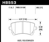 Hawk 06-07 Audi A6 Quattro / 03-04 RS6 / 04-08 S4 HPS Street Rear Brake Pads thumbnail 7