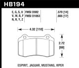 Hawk 10-11 Chevy Camaro SS DTC-60 Race Rear Brake Pads thumbnail 7