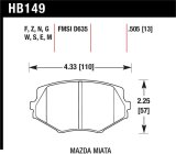 Hawk 94-05 Miata (01-05 Normal Suspension) Blue 9012 Race Front Brake Pads D635 thumbnail 1
