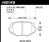 Hawk 94-05 Miata (01-05 Normal Suspension) Blue 9012 Race Front Brake Pads D635 thumbnail 5