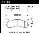 Hawk 94-05 Miata / 01-05 Normal Suspension HPS Street Rear Brake Pads (D636) thumbnail 1