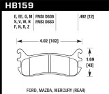 Hawk 94-05 Miata / 01-05 Normal Suspension Blue 9012 Race Rear Brake Pads (D636) thumbnail 5
