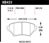 Hawk 01-05 Miata w/ Sport Suspension HPS Street Front Brake Pads D890 thumbnail 1