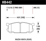 Hawk 01-02 Miata w/ Sport Suspension HP+ Street Rear Brake Pads (D891) thumbnail 1