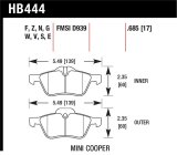 Hawk 02-06 Mini Cooper / Cooper S HP+ Street Front Brake Pads thumbnail 1