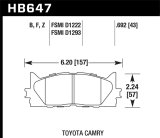 Hawk 10 Lexus ES350 / 07-11 Toyota Camry SE/XLE HPS Street Front Brake Pads thumbnail 7