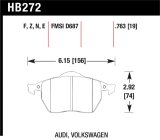 Hawk 00-06 Audi TT/TT Quattro / 96-06 VW (Various) HPS Street Front Brake Pads thumbnail 1