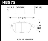 Hawk 00-06 Audi TT/TT Quattro / 96-06 VW (Various) HPS Street Front Brake Pads thumbnail 6