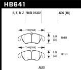 Hawk 09-10 Audi A4/A4 Quattro/A5 Quattro/Q5/S5 / 10 S4 HPS Street Front Brake Pads thumbnail 6