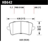 Hawk 09-10 Audi A4/A4 Quattro/A5 Quattro/Q5/S5 / 10 S4 HPS Street Rear Brake Pads thumbnail 1