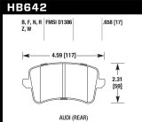 Hawk 09-10 Audi A4/A4 Quattro/A5 Quattro/Q5/S5 / 10 S4 HPS Street Rear Brake Pads thumbnail 5