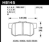 Hawk Acura / Honda / Suzuki DTC-30 Race Rear Brake Pads thumbnail 8