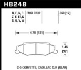 Hawk 04-09 Cadillac XLR / 97-11 Chevrolet Corvette DTC-60 Race Rear Brake Pads thumbnail 7