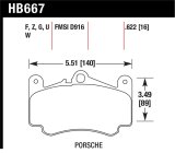 Hawk 02-05 Porsche 911 Carrera 4 Turbo Look/Carrera 4S Front Street Performance Ceramic Brake Pads thumbnail 1