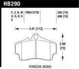 Hawk 98-08 Porsche 911 Carrera 2 / 07-08 Boxster S / 06-08 Cayman S Rear DTC-60 Race Brake Pads thumbnail 1