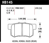 Hawk 06+ Civic Si Ceramic Street Rear Brake Pads thumbnail 1