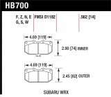 Hawk 06-07 Subaru WRX HPS Street Brake Pads thumbnail 1