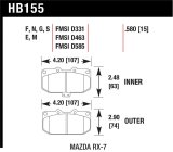 Hawk 86-95 Mazda RX-7 DTC-60 Race Front Brake Pads thumbnail 1