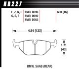 Hawk 92-95 BMW 325iS / 96-02 BMW M3 DTC-70 Race Rear Brake Pads thumbnail 5