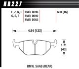 Hawk 92-95 BMW 325iS / 96-02 BMW M3 DTC-70 Race Rear Brake Pads thumbnail 7