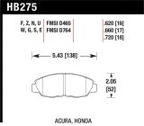 Hawk 97-99 Acura CL / 93-02 Honda Accord Coupe DX/EX/LX/96-10 Civic Coupe EX DTC-60 Race Brake Pads thumbnail 1