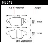 Hawk Audi A3/TT / VW EOS / Golf / Jetta / Passat / Rabbit DTC-60 Front Race Brake Pads thumbnail 5