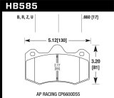 Hawk AP Racing CP 6600 DTC-70 Race Brake Pads thumbnail 7
